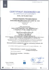 Certyfikat HML Nosewicz