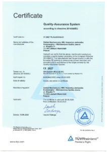 Certificate for HML Nosewicz 2