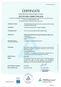 Quality control 6 Certyfikat EN 1090 ENG 03.2025 03.2026 1