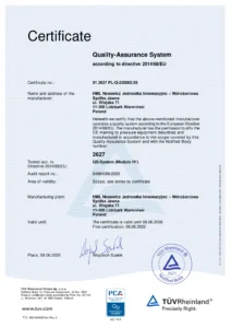 Quality control 4 Certyfikat Mod. H1 EN 2025 2028 1